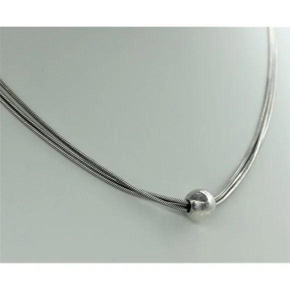 925 STERLING SILPADA Thoreau 3 strand necklace VINTAGE w/patina  16" - Picture 3 of 6